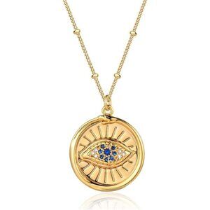 Dainty Evil Eye Necklace for Women